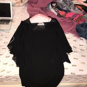 Badgley Mischka Sheer black dress